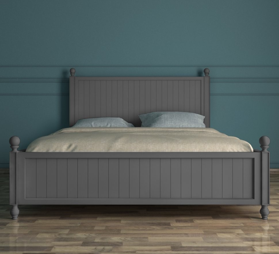 Серая кровать Palermo 160*200 арт PL1016G-ET