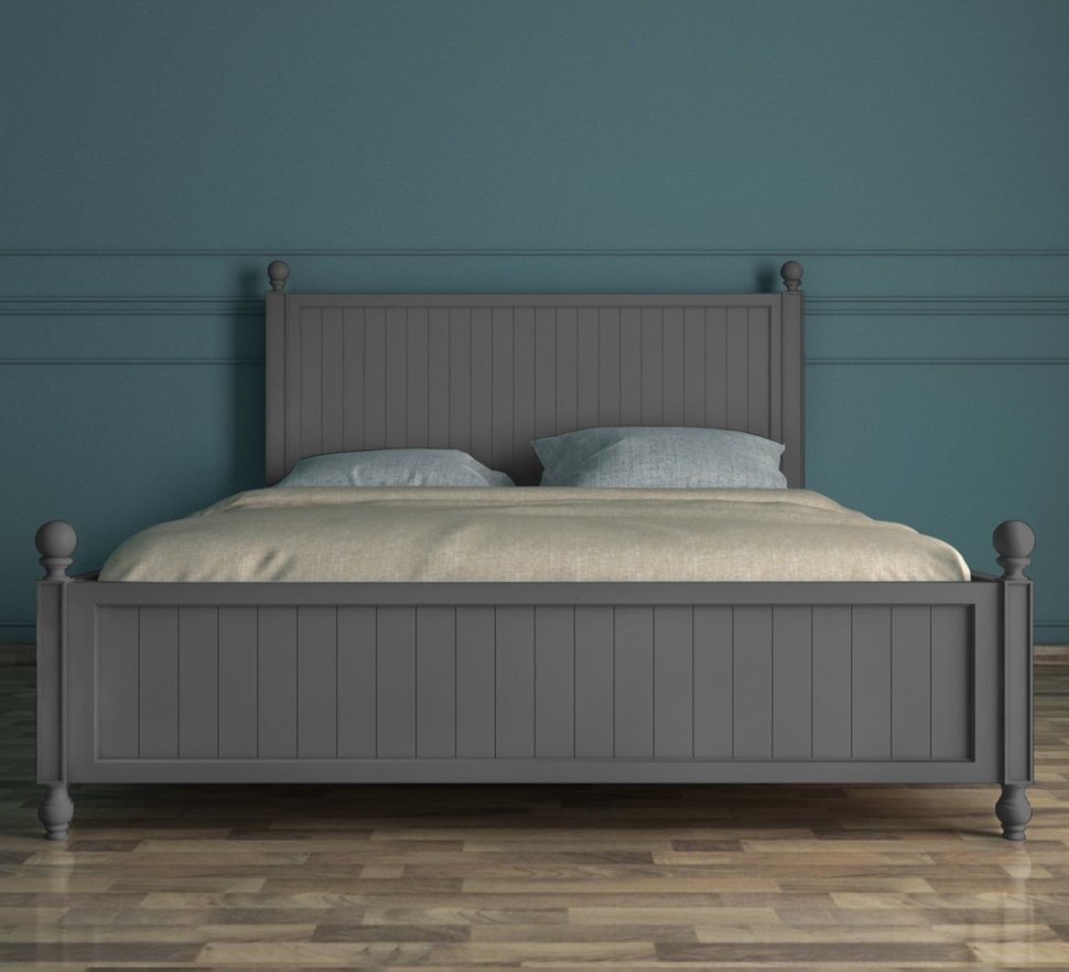 Серая кровать Palermo 160*200 арт PL1016G-ET