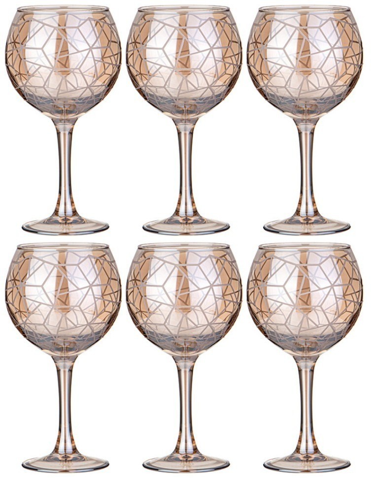 Набор фужеров из 6 шт "графика" мед 280 мл Lefard (194-954)