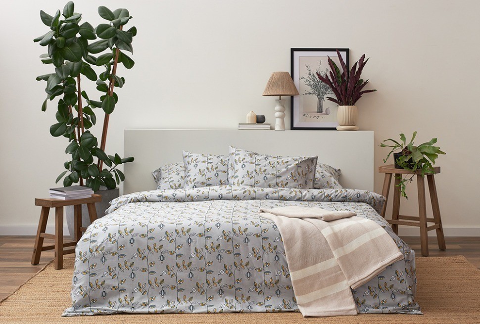 Комплект постельного белья "Ягоды тайги" из премиального сатина из коллекции russian north, 150х200 см (78452)