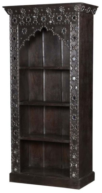 Стеллаж PA1249A, Массив манго, dark brown, ROOMERS FURNITURE