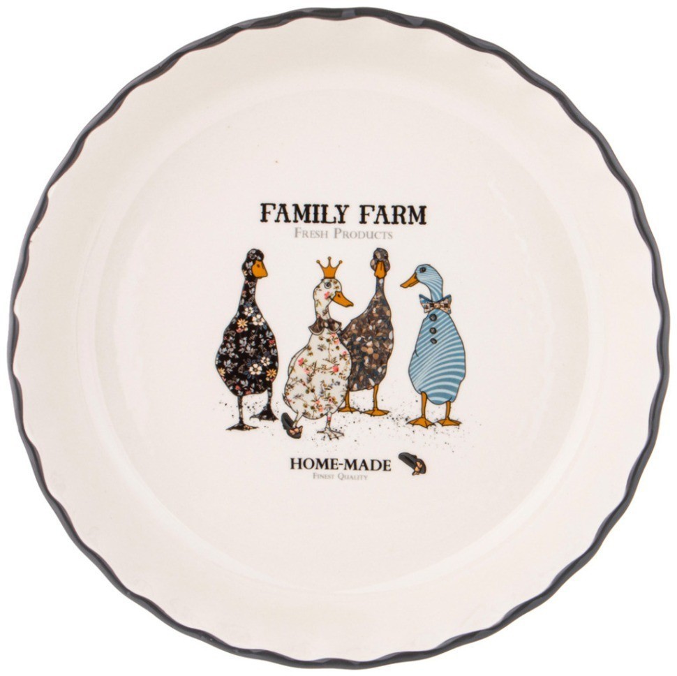 Форма для выпечки "family farm" круглая 2,1 л 27,5*27,5*6 cм Lefard (536-278)