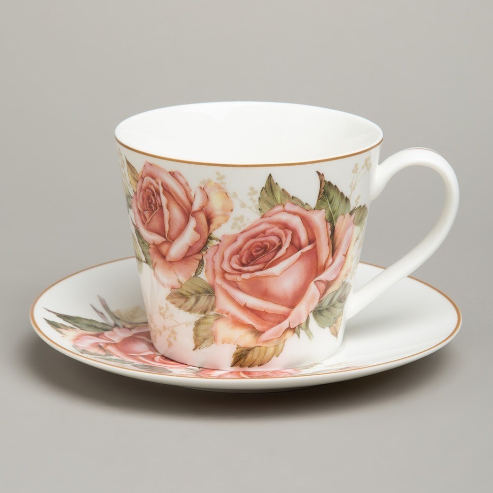 Чайный набор lefard "корейская роза" на 2 пер. 4 пр. 300 мл (590-676)