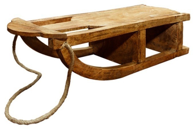 Декор сани HD-AM-910, Дерево, Light burnt, ROOMERS FURNITURE