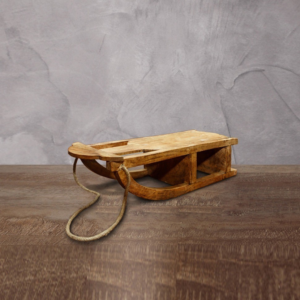 Декор сани HD-AM-910, Дерево, Light burnt, ROOMERS FURNITURE