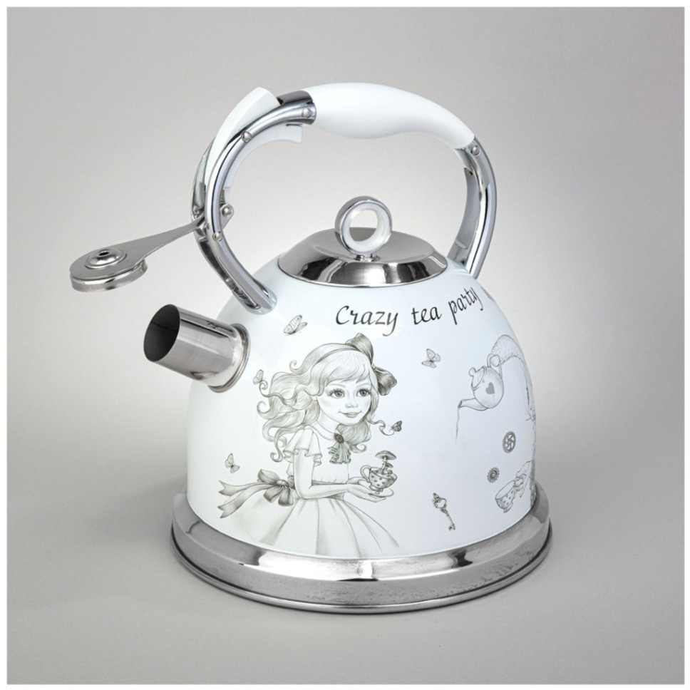 Чайник agness со свистком, 3л, индукцион. капсул. дно (907-263)