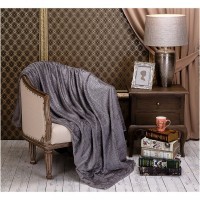 Плед &quot;косы. серый пепел&quot; 200*220 см. SANTALINO (981-038)