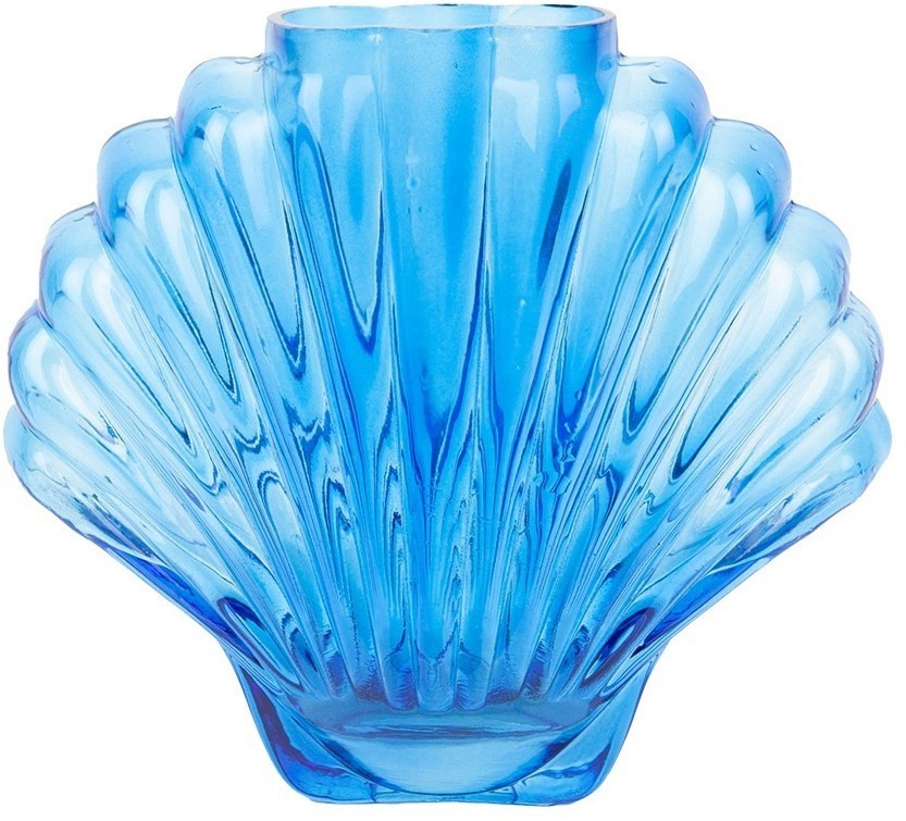 Ваза для цветов seashell, 18,5 см, голубая (78572)