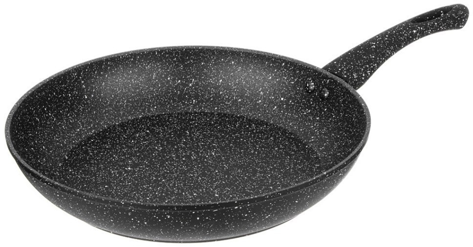 Сковорода agness с антипригарным покрытием "black marble", 24х4,8см (932-514)