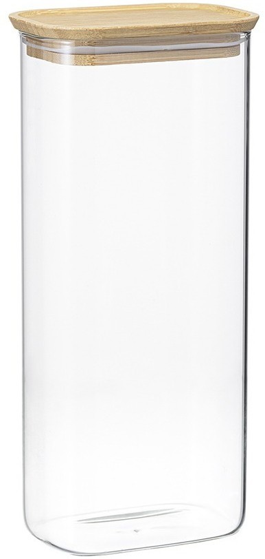 Банка для хранения прямоугольная glass bamboo, 2 л (77506)