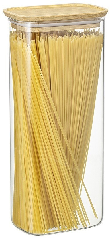 Банка для хранения прямоугольная glass bamboo, 2 л (77506)