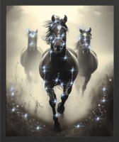 Картина Тайна млечного рысца с кристаллами Swarovski (2432)