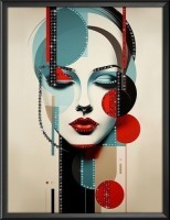 Картина Девушка Арт с кристаллами Swarovski (3054)