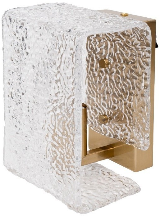 Бра латунь, стекло прозр. 20*h13см (TT-00011657)