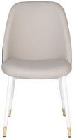 Стул экокожа бежевая/серая 63*51*84см, белые ножки (TT-00006505)