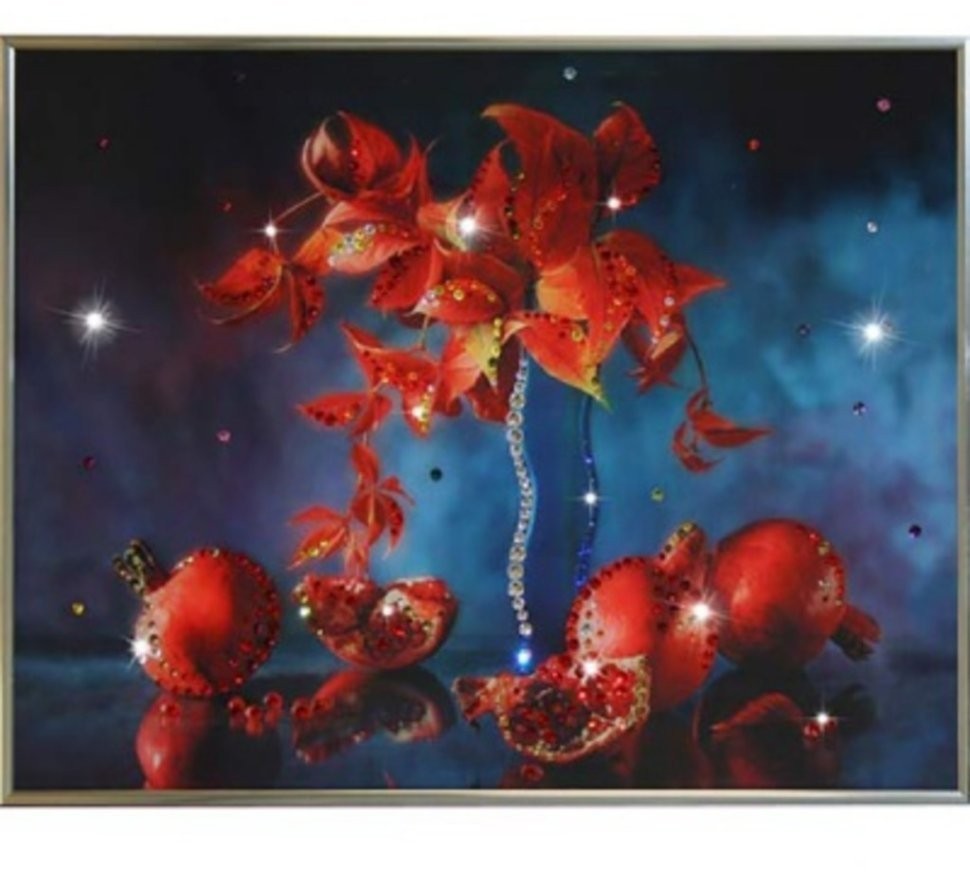 Картина Натюрморт гранат с кристаллами Swarovski (1223)