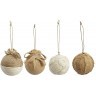 Набор елочных шаров zero waste из джута из коллекции new year essential, 4 шт. (76754)