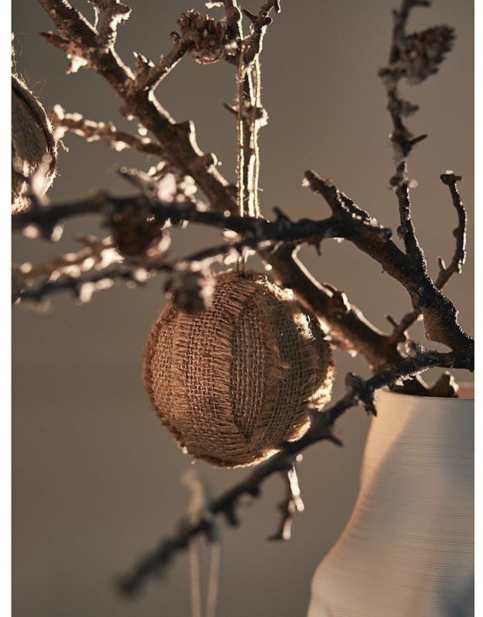 Набор елочных шаров zero waste из джута из коллекции new year essential, 4 шт. (76754)