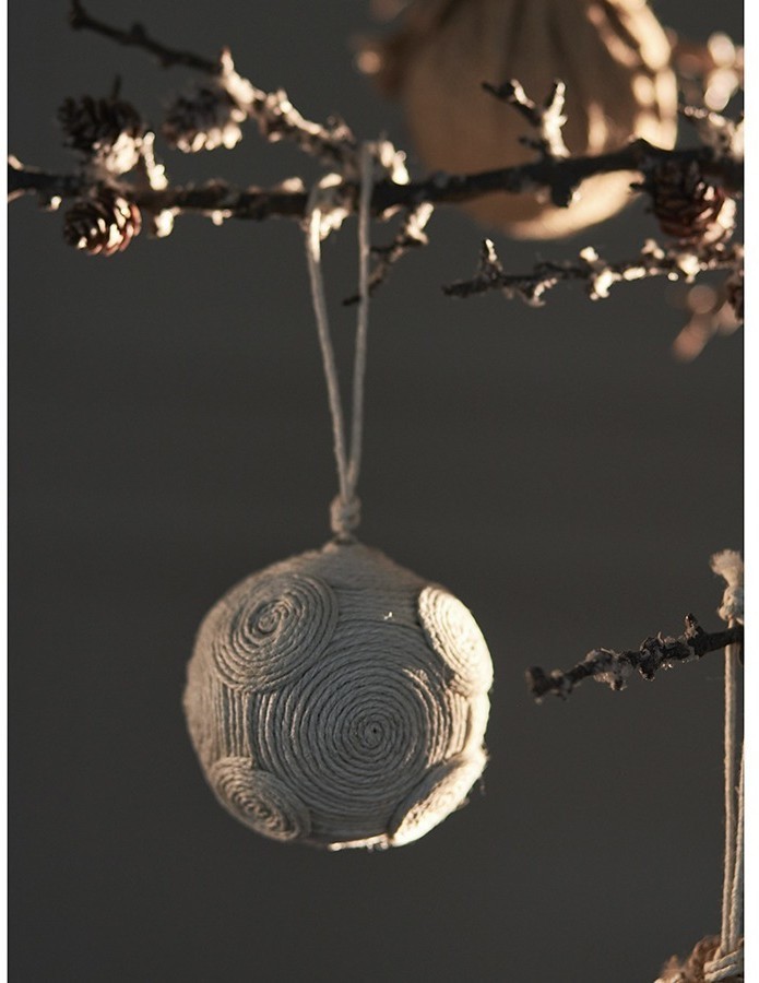 Набор елочных шаров zero waste из джута из коллекции new year essential, 4 шт. (76754)