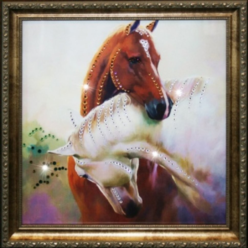 Картина Просто любовь с кристаллами Swarovski (1381)