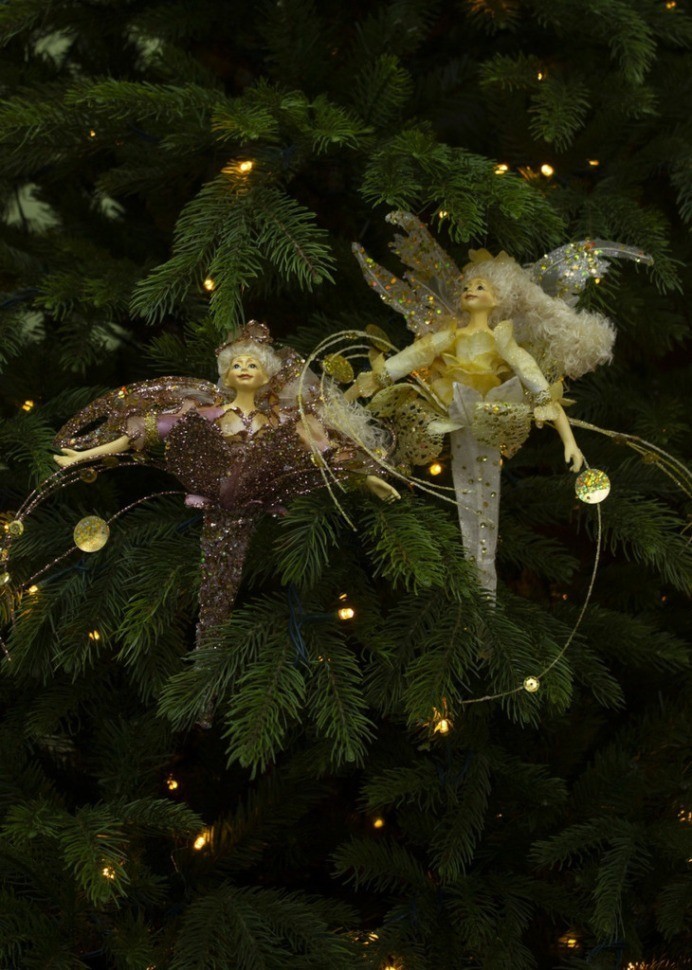 Подвеска фея  26х17х8 см кремовая/персиковая (83940)