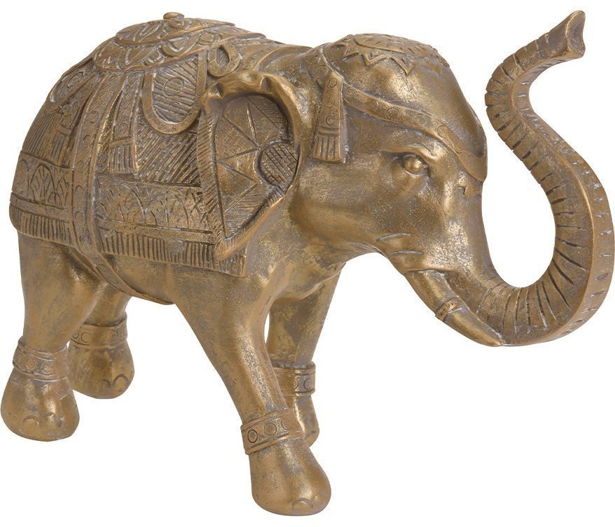 Статуэтка "Слон", полистоун цвет золото  36*13*22см (TT-00006177)