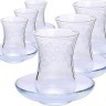 MS Набор стаканов с блюдцами 12 предметов (42021+54201-07)