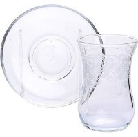MS Набор стаканов с блюдцами 12 предметов (42021+54201-07)