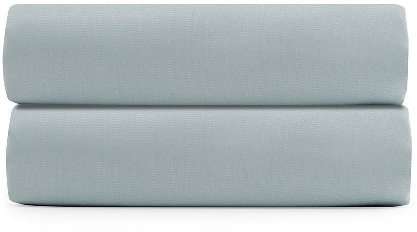 Простыня на резинке из сатина голубого цвета из коллекции essential, 180х200 см (70547)