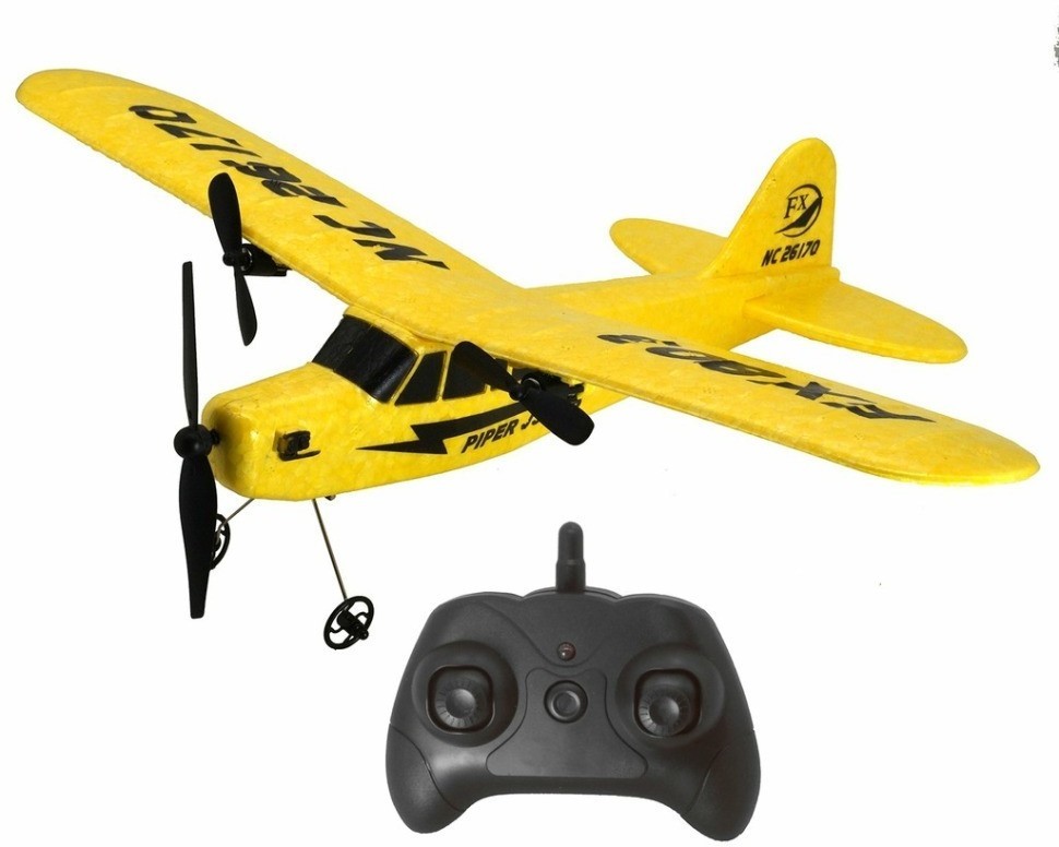 Радиоуправляемый самолет Piper Cub J3 для начинающих 2.4G (FX803-YELLOW)
