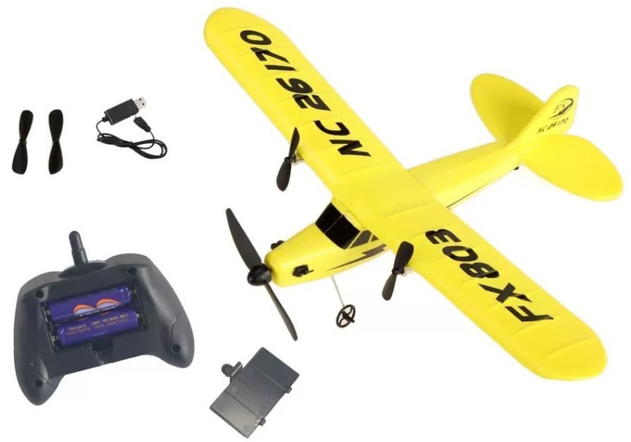 Радиоуправляемый самолет Piper Cub J3 для начинающих 2.4G (FX803-YELLOW)