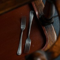 Вилка десертная 22020005, нержавеющая сталь 18/10, PVD, stone washed, PINTINOX