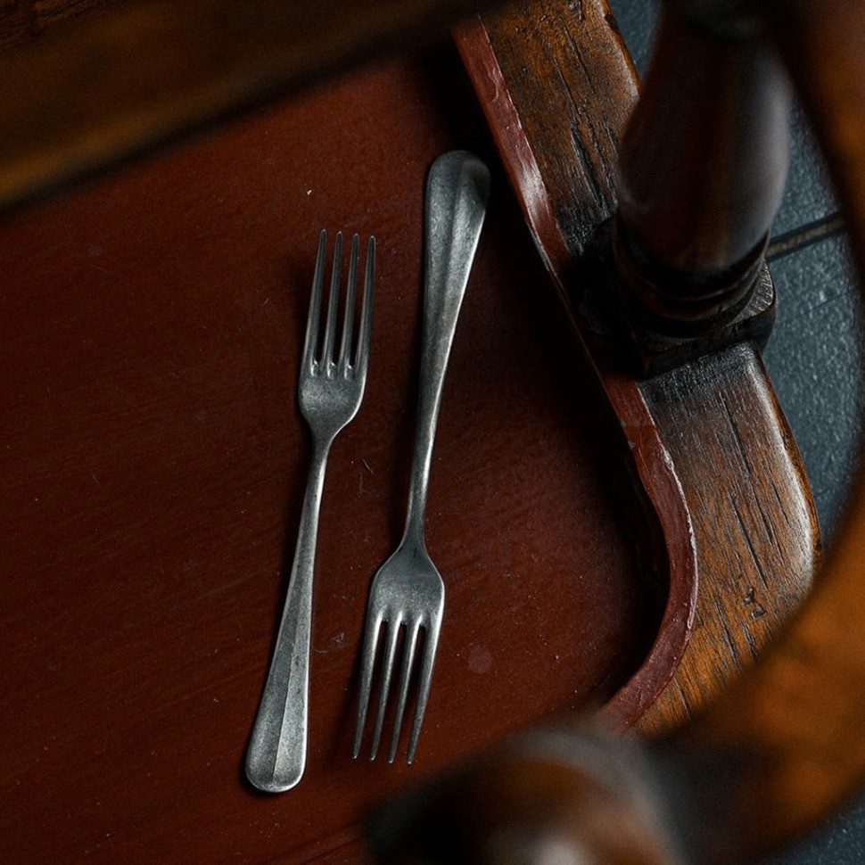 Вилка десертная 22020005, нержавеющая сталь 18/10, PVD, stone washed, PINTINOX