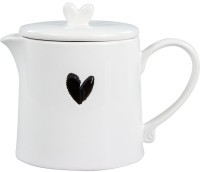 Bastion Collections Чайник заварочный White Нeart Black LI/TEAPOT HE 002BL