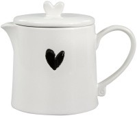 Bastion Collections Чайник заварочный White Нeart Black LI/TEAPOT HE 002BL