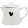 Bastion Collections Чайник заварочный White Нeart Black LI/TEAPOT HE 002BL