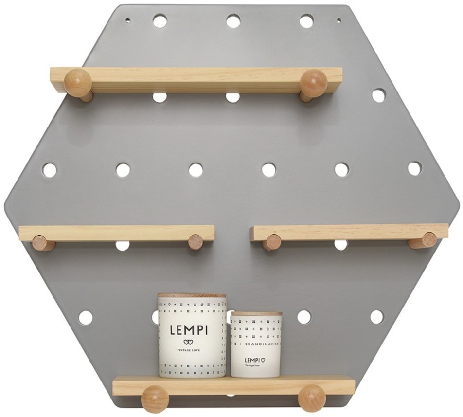 Пегборд shely, 43х50 см, светло-серый (74823)