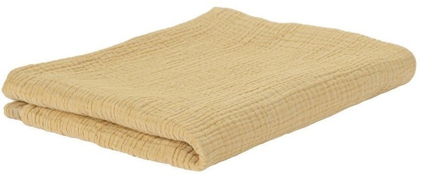 Одеяло из жатого хлопка горчичного цвета из коллекции essential 90x120 см (69589)