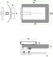 Бра, золото 15*23см (TT-00013041)