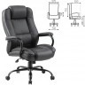 Кресло руководителя Brabix Premium Heavy Duty HD-002 до 200 кг экокожа черное 531829 (71823)