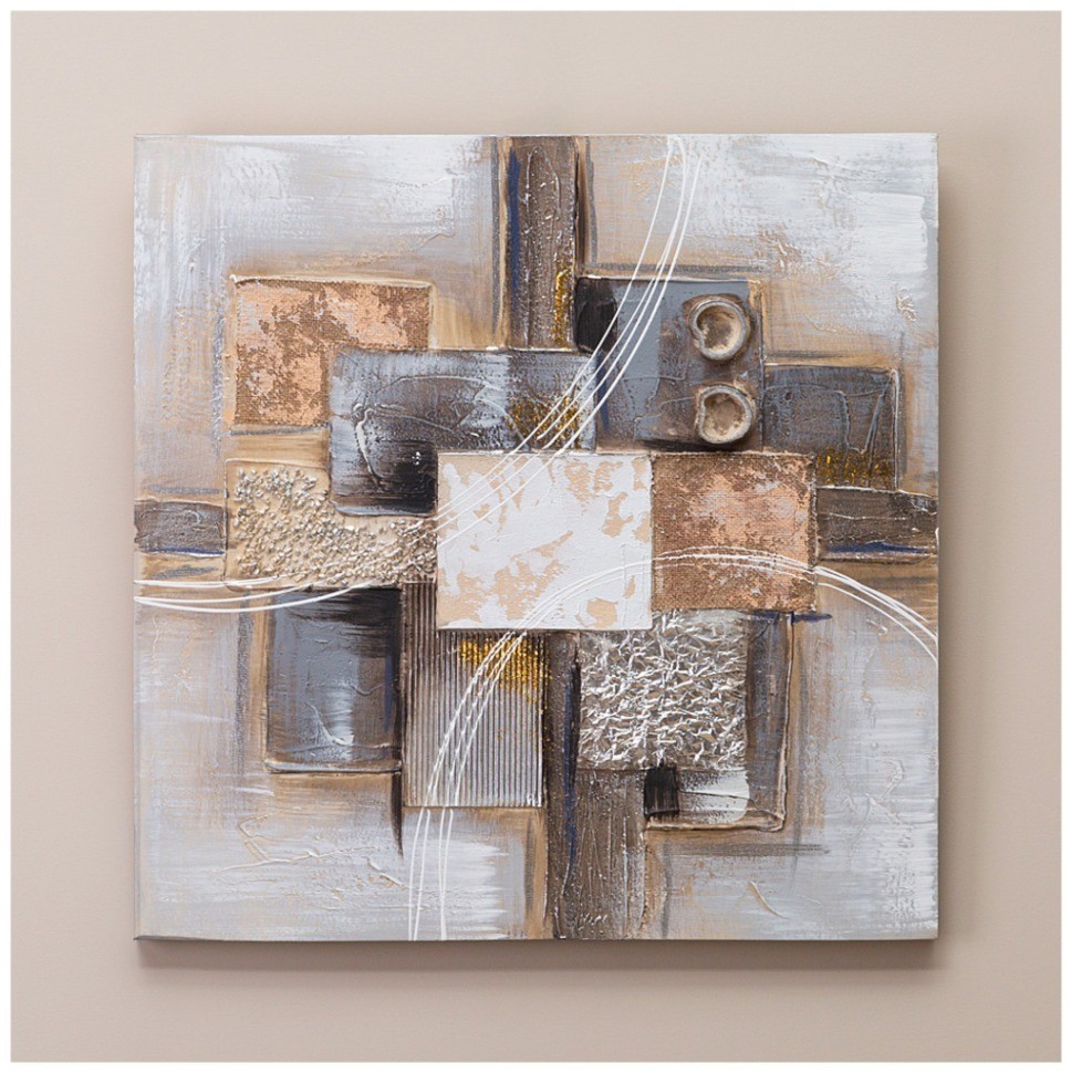 Картина "абстракция архитектура линий" 60х60х3 см Bronco (534-213)