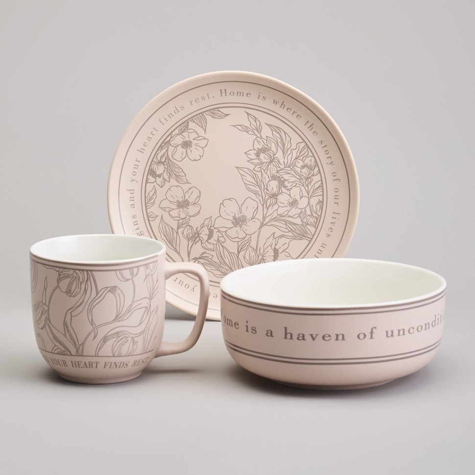 Набор посуды lefard 3 предмета "loving family" (756-481)