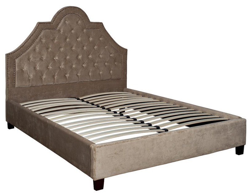 Кровать бархат беж.172*217*147 с подъемн.механ. (TT-00000992)