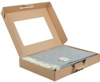 Плед из шерсти мериноса серого цвета из коллекции essential, 130х180 см (66667)