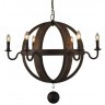 Люстра MD2002-6LRR-DAC, 93, металл, дерево, Rustic, ROOMERS FURNITURE