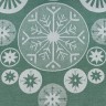 Дорожка из хлопка зеленого цвета с рисунком Ледяные узоры из коллекции new year essential, 53х150см (72137)