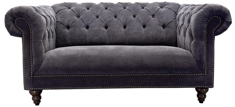 Диван двухместный велюр коричневый 170*90*72см (00001038)