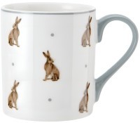 Кружка фарфоровая Hare Mikasa GREY/WHITE 280 мл MKCANHARE
