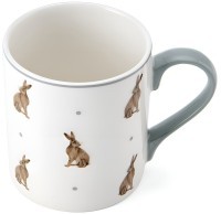 Кружка фарфоровая Hare Mikasa GREY/WHITE 280 мл MKCANHARE