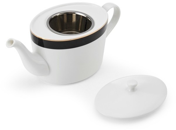 Чайник фарфоровый Mikasa Luxe Deco на 4 чашки, 1,1 л, белый MKLDTEAPOT